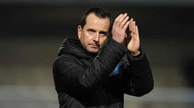 Julien Stephan applauds the QPR fans