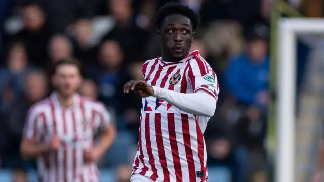 Nathan Opoku in action for Newport County
