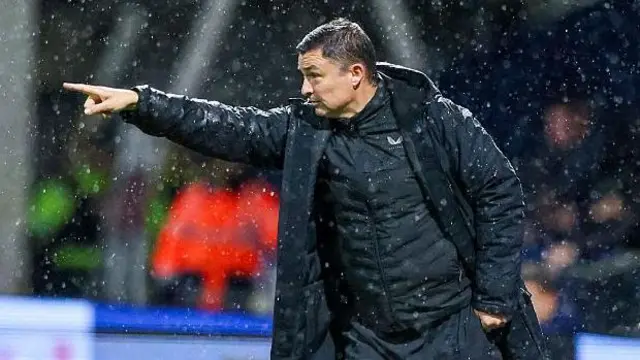 Paul Heckingbottom points from the sideline