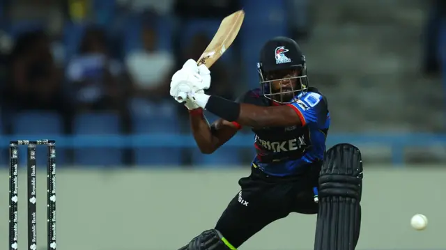 Karima Gore batting for Antigua & Barbuda Falcons