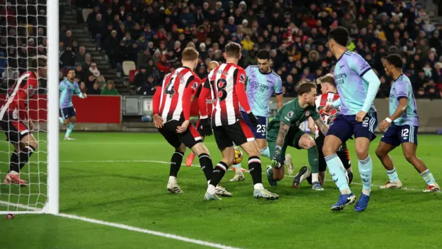 Arsenal score against Brentford