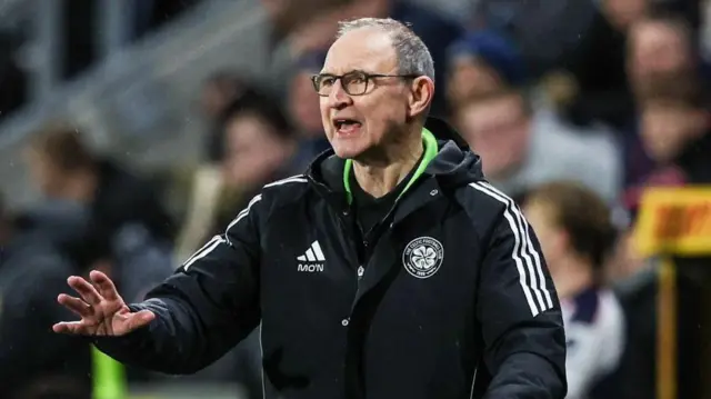 Celtic manager Martin O'Neill during a William Hill Premiership match between Falkirk and Celtic at The Falkirk Stadium, on January 14, 2026, in Falkirk, Scotland