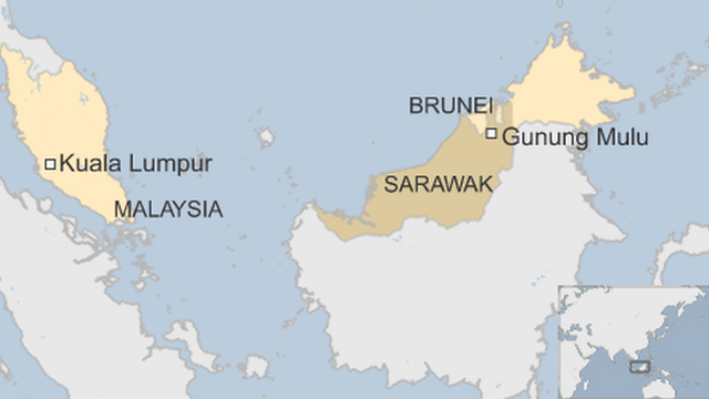 Map showing Sarawak, Malaysia