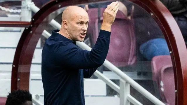Motherwell manager Jens Berthel Askou during a William Hill Premiership match between Heart of Midlothian and Motherwell at Tynecastle Park