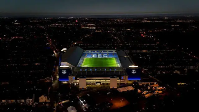 Aerial view of Goodison Park