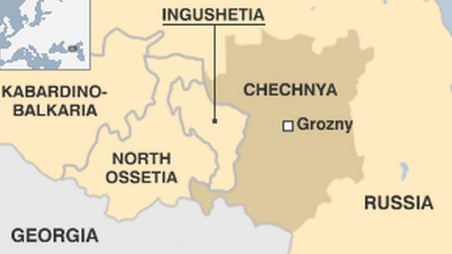 Map of Chechnya