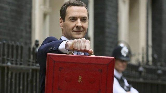 George Osborne with the red box