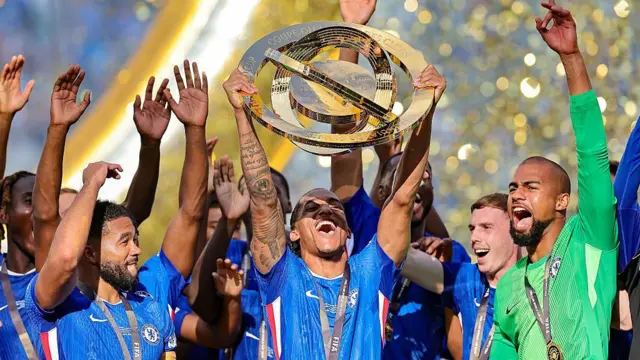 Joao Pedro lifts Club World Cup trophy
