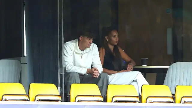 Jorgen Strand Larsen in the stands for Wolves