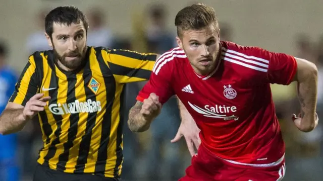 Aberdeen striker David Goodwillie