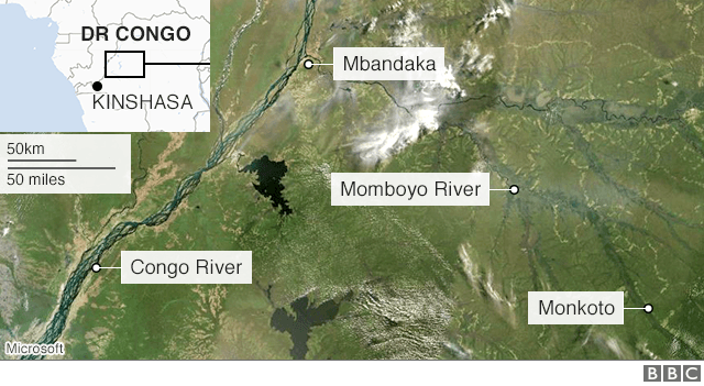 map of DR Congo