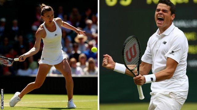 Simona Halep and Milos Raonic