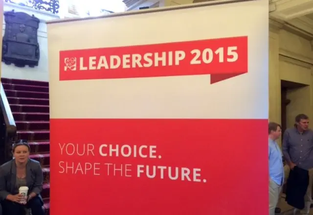 Labour leadership hustings banner