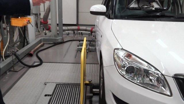 Car emissions testing lab