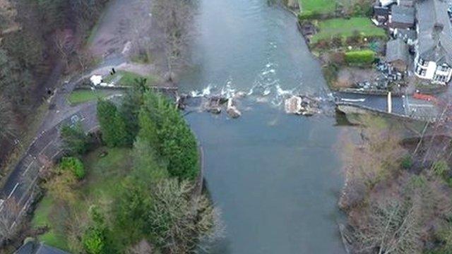 Roads flooded in North-West England