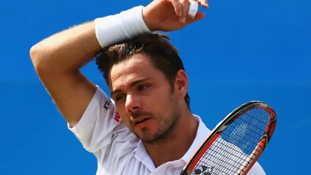 Stan Wawrinka reacts