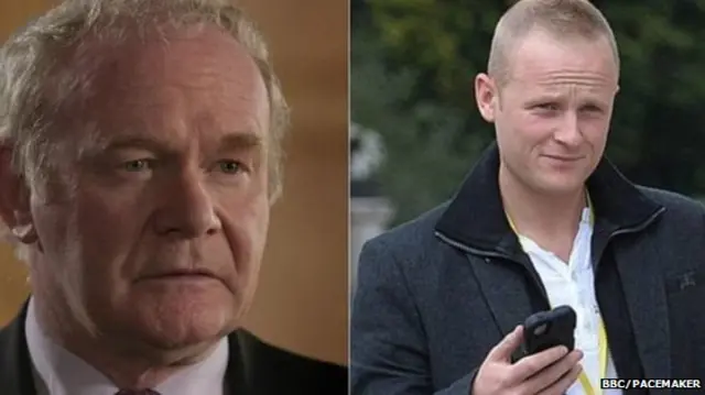 Martin McGuinness and Jamie Bryson
