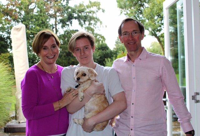 Jack Durston and his parents