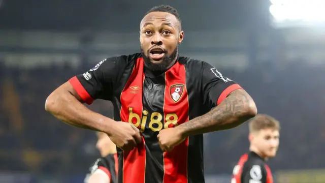 Antoine Semenyo of Bournemouth celebrates