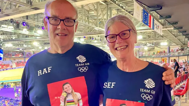 Emma Finucane's parents, Rory and Susie, have driven from Carmarthen to Paris to cheer their daughter on