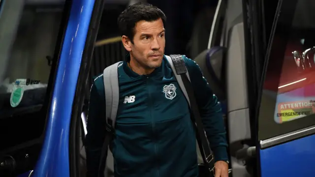 Brian Barry-Murphy getting off Cardiff's team bus 