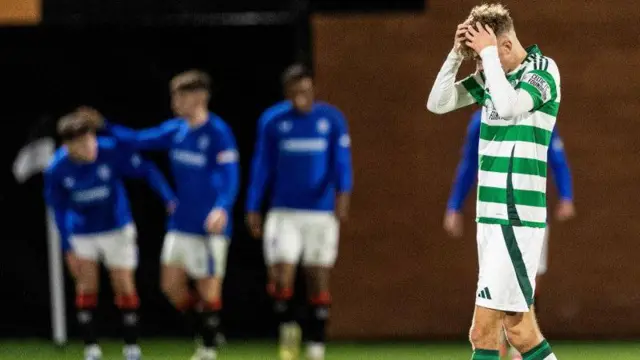 Celtic's Francis Turley looks dejected after Zak Lovelace scores the winner