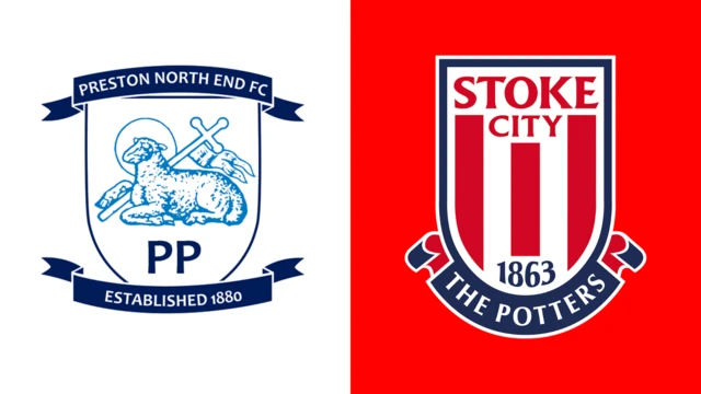 Side-by-side of Preston North End and Stoke City club badges