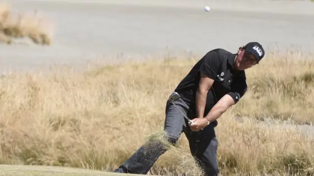 Phil Mickelson in the rough