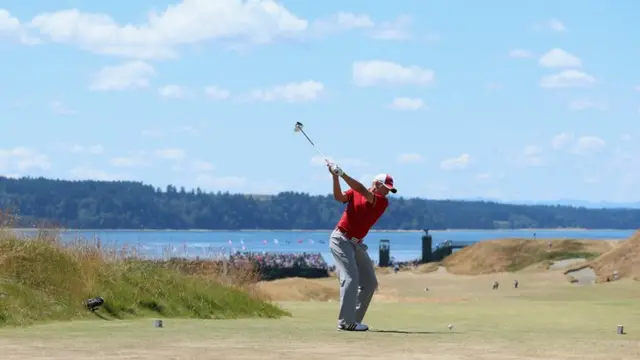 Sergio Garcia tees off