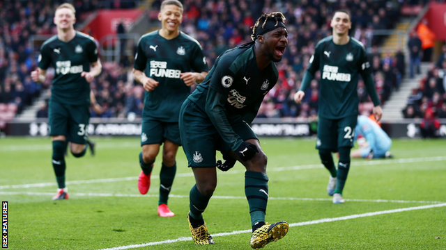 Allan Saint-Maximin scored Newcastle's winner in their last match at Southampton in March