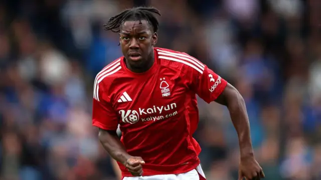 Anthony Elanga in action for Nottingham Forest