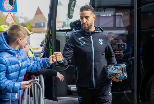 Rangers' Connor Goldson arrives