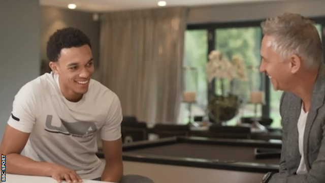 Trent Alexander-Arnold and Gary Lineker