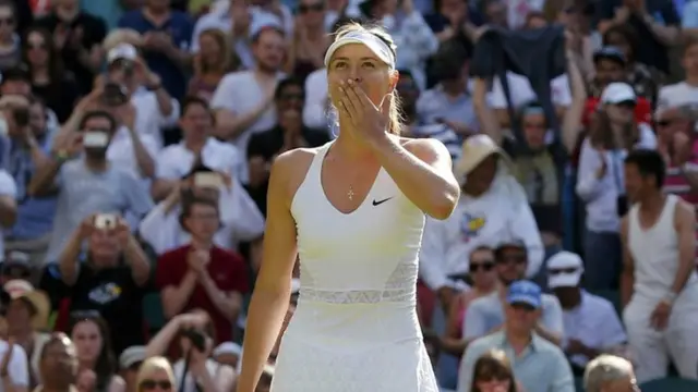 Maria Sharapova after her victory