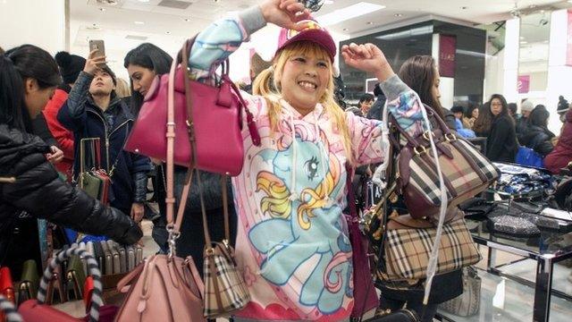 Shoppers in the Harvey Nichols department store at the Boxing Day sales in Edinburgh