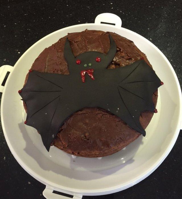 Rachael, 10, decorated this cake for her Brownies Halloween party