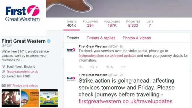 FGW twitter feed