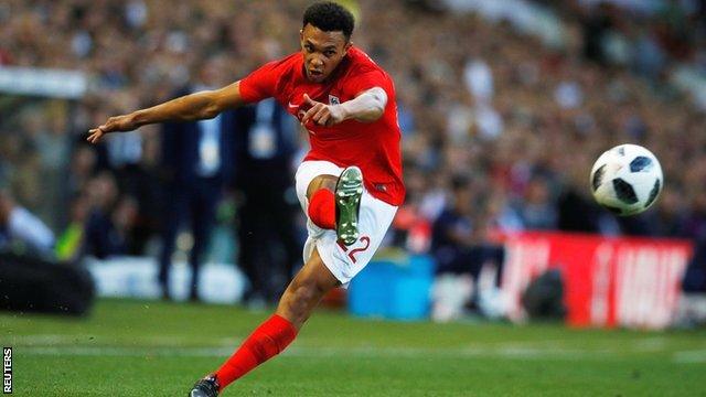 Trent Alexander-Arnold making his debut against Costa Rica