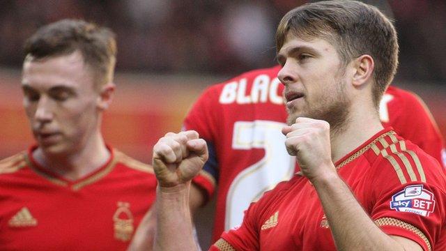 Nottingham Forest's Jamie Ward (right) celebrates