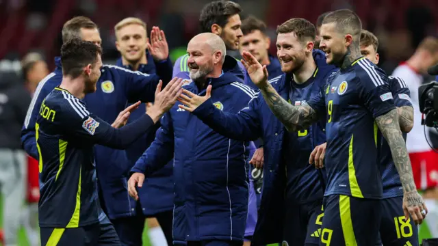 Scotland players celebrate