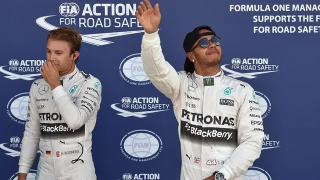 Nico Rosberg and Lewis Hamilton