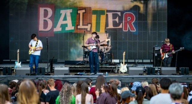 Band Balter on stage with guitars and drums