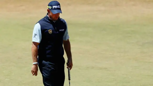 Lee Westwood looks dejected