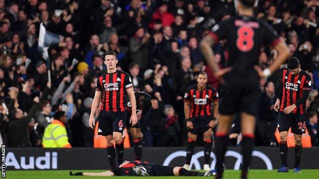 Huddersfield players react