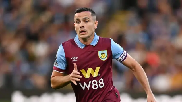 Josh Cullen of Burnley in action during the Premier League match between Burnley FC and Manchester City at Turf Moor