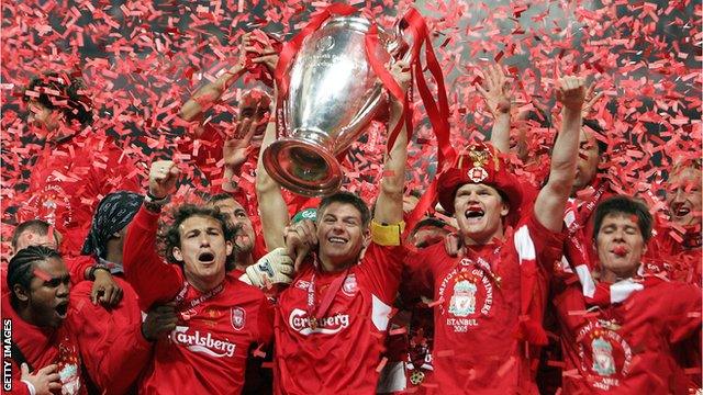 Liverpool celebrating in 2005