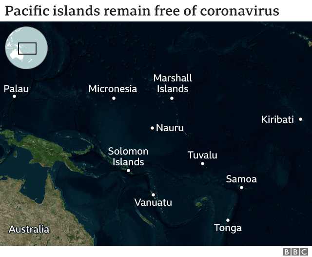 Map of Pacific Island nations