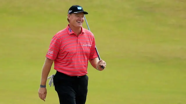 Ernie Els smiles