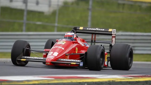 Gerhard Berger from Austria in action during the training session for the "Race of Legends" during the Formula One Grand Prix of Austria