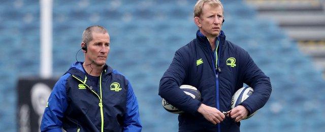 Former England coach Stuart Lancaster and Leo Cullen